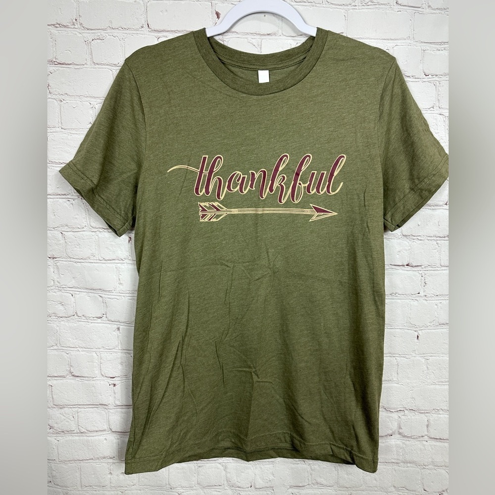 Thankful Bella Canvas short sleeve t-shirt, sz‎ M, GUC Thanksgiving Turkey